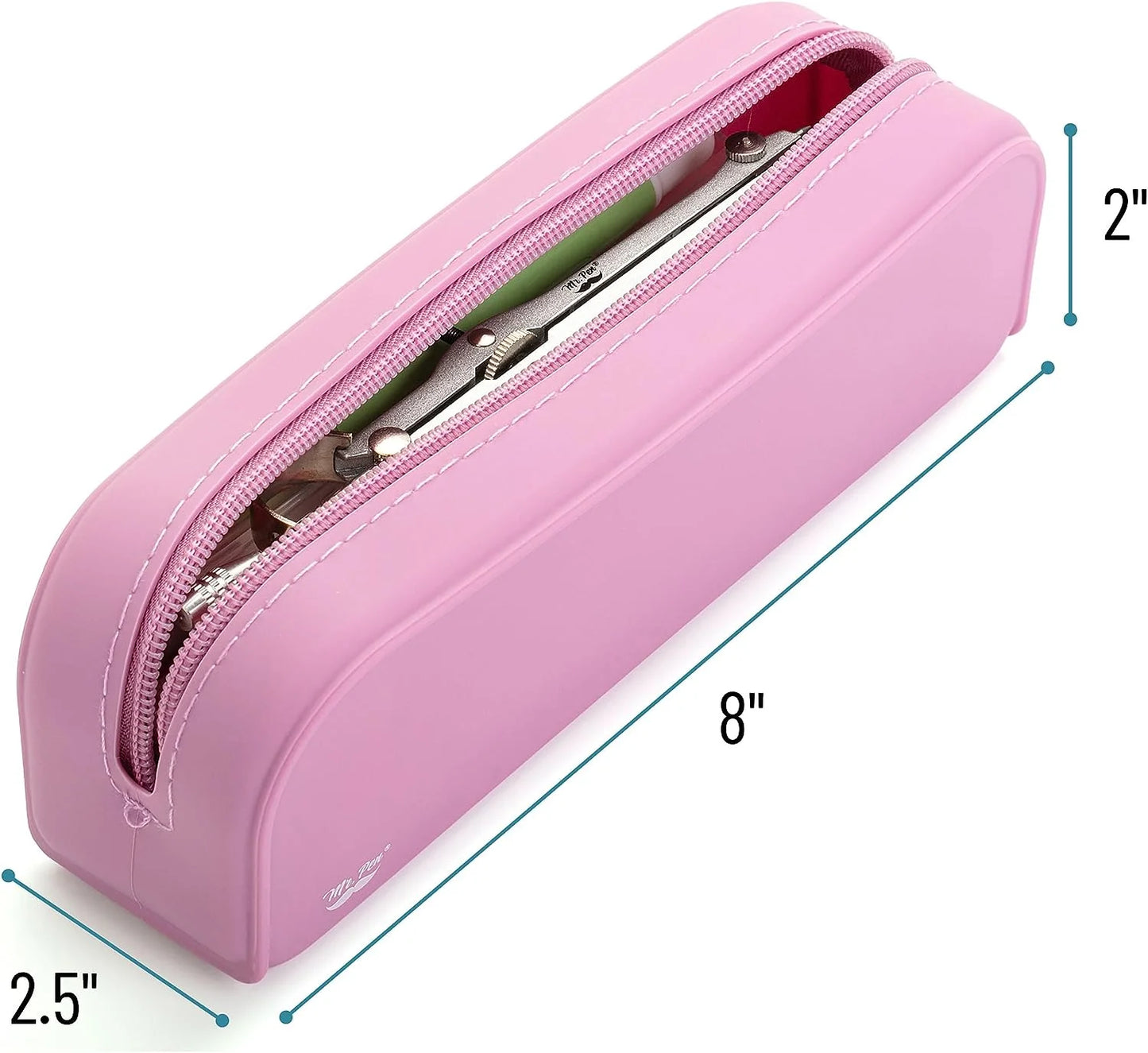 - Silicone Pencil Case, Magenta-Pink Pencil Pouch, Pencil Case Small, Pencil Pouch Aesthetic, Silicone Pencil Pouch, Pencil Case Aesthetic, Pencil Bag, Pencil Pouch for Women, Makeup Pouch