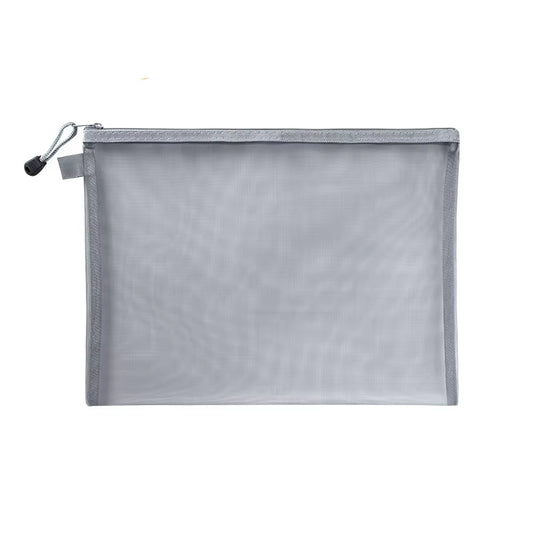 Nylon Mesh File Bag A4 A5 A6 Transparent Zipper Test Paper Information Bag Office Student Pen Bag Subject Bag Puzzle Storage Bag