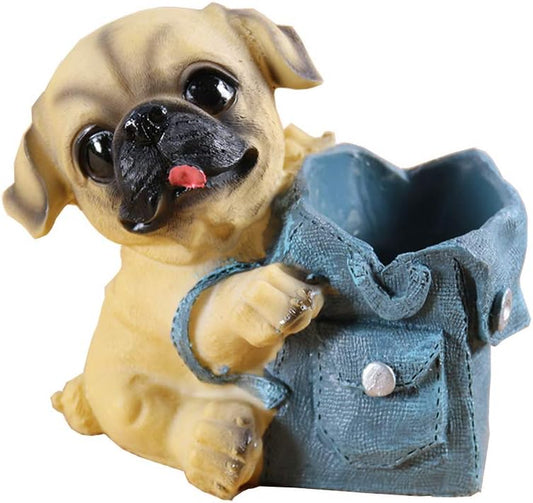Puppy Dog Pencil Holder Pet Pen Cup Desk Organizer Pug