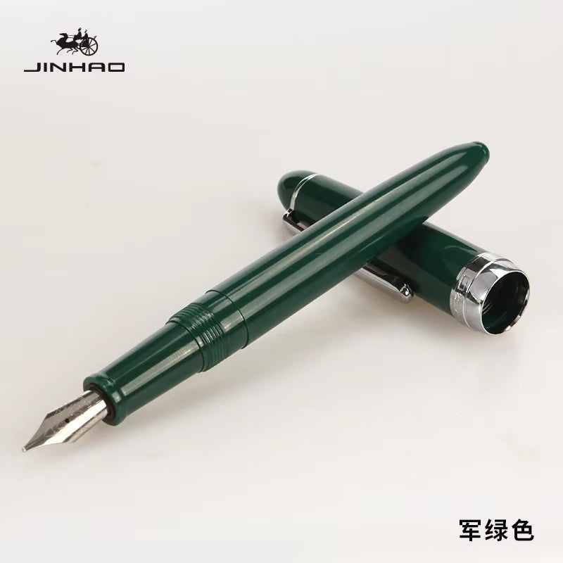 1Piece JINHAO 992 Silver Clip Fountain Pen 12 Colors for Choose 0.5Mm High Quality Ink Pens School and Office Writing Stationery