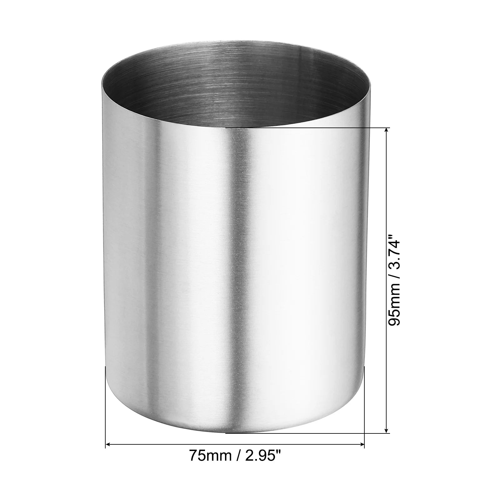 Pencil Holder Makeup Brush Holder Stainless Steel Cup Desktop Organizers Silver