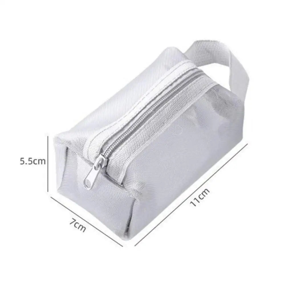 Puffs Cute Zipper Cosmetics Bag Korean Stationery Pen Case Large Capacity Women Travel Make up Toiletry Bag Washing Pouch