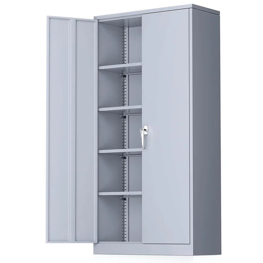 Metal Garage Storage Cabinets with 4 Adjustable Shelves and Lockable Doors ( 72'' H X 36'' W X 18'' D)