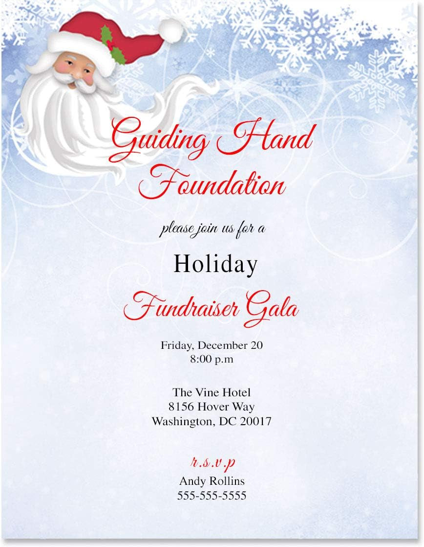 Winter Whimsy Santa Christmas Holiday Theme Stationery, Border Paper, Letterhead 8.5 X 11, 25 Sheets, Elegant Premium Writing Paper, Decorative Printer Paper