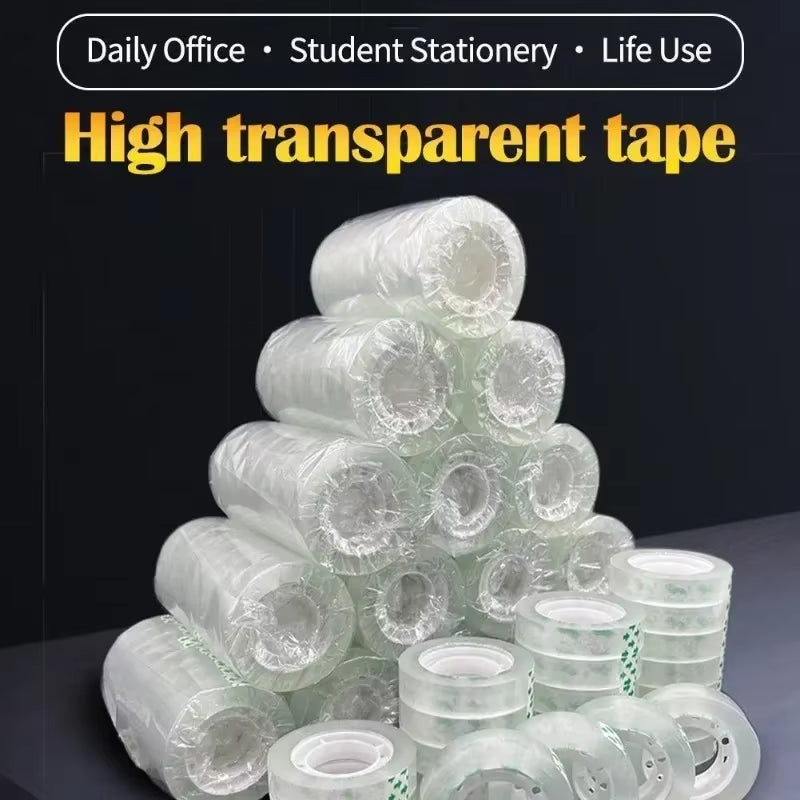 5-1Pcs 18/12/8Mm Transparent Adhesive Tape Pack Tools Stationery Office School Supplies Students Adhesive Tape Packing
