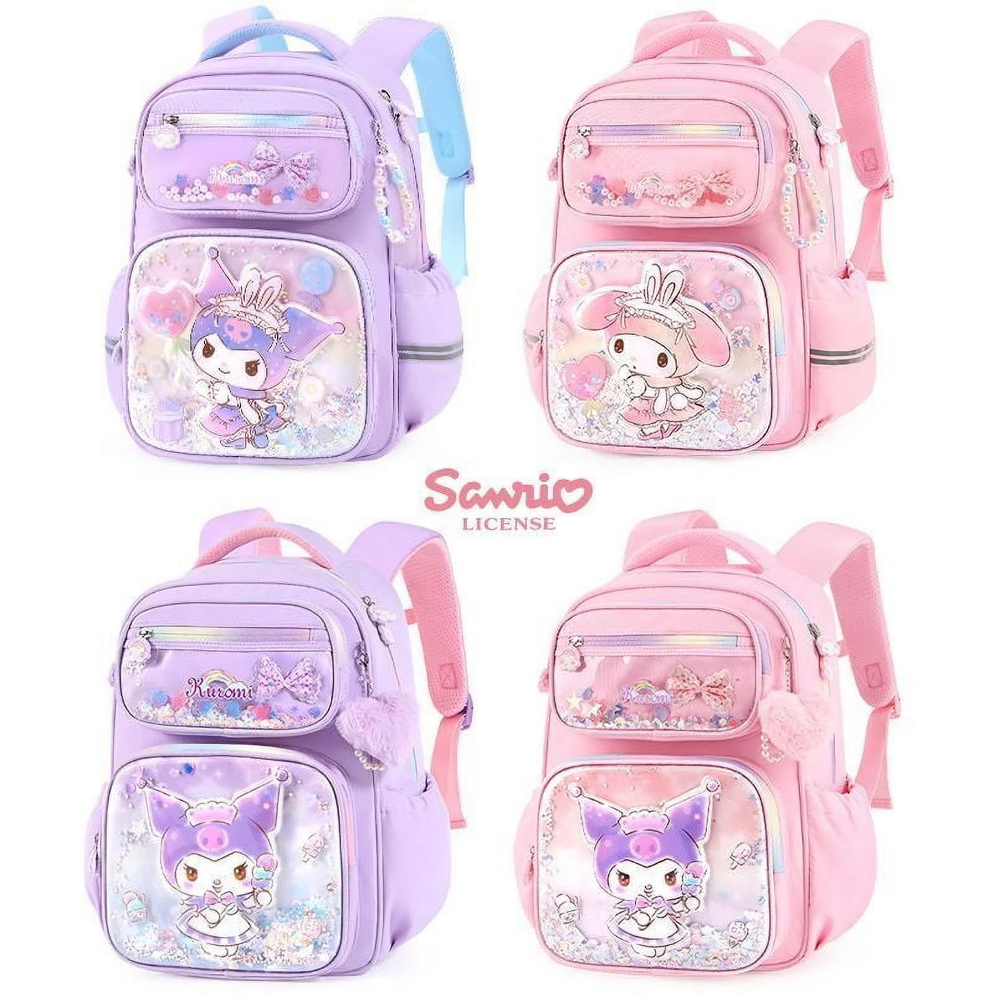 Student Kuromi School Bag Grade 1-3-6 New My Melody Backpack Spine Protector Burden Reduction Cute Cinnamoroll School Supplies