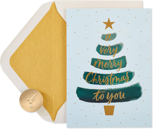 Boxed Christmas Cards with Envelopes, Joyful Holiday, Christmas Tree (14-Count)