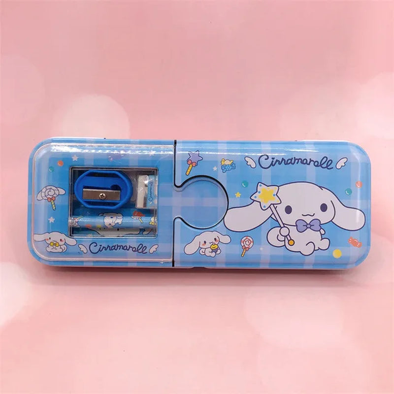 Cartoon Stationery Pen Box Melody Kuromi Hello Kitty Cinnamoroll Pochacco Pencil Box Kids Stationery Pencil Box Wholesale
