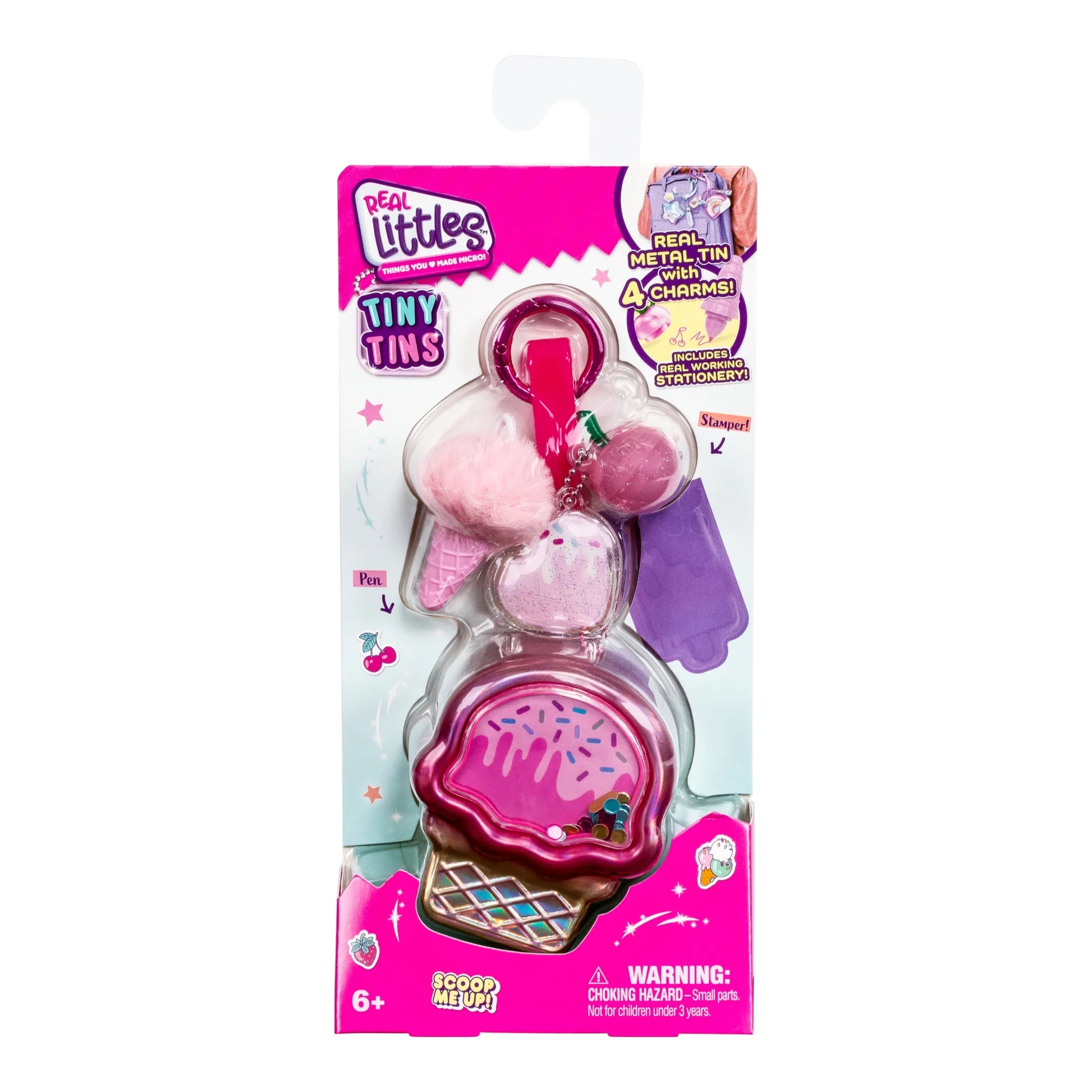 Tiny Tins, Real Metal Tins with 4 Adorable Charms, Ages 5+