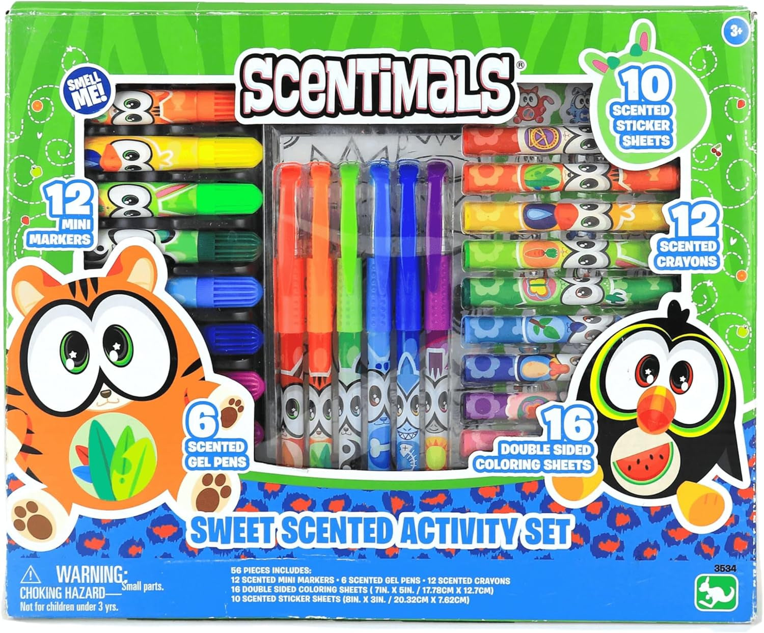 Scentimals Sweet Scented Activity Set | Art Supplies - Markers, Crayons, Gel Pens, Stickers | Coloring Kit Book & Fun Stationery Set