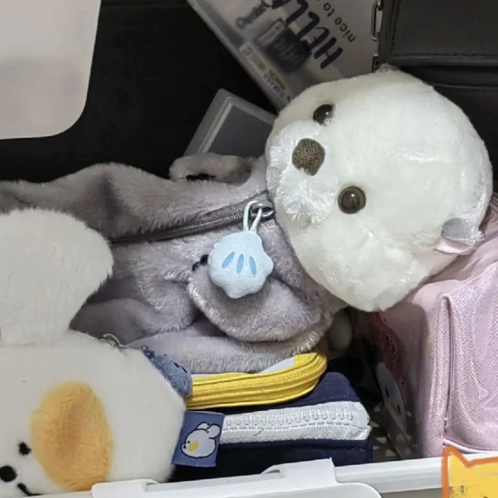 1 Pcs Creative Sea Otter Plush Pencil Case Ins High-Attractive Pen Holder Cute Pencil Pouch Bag School Supplies Stationery