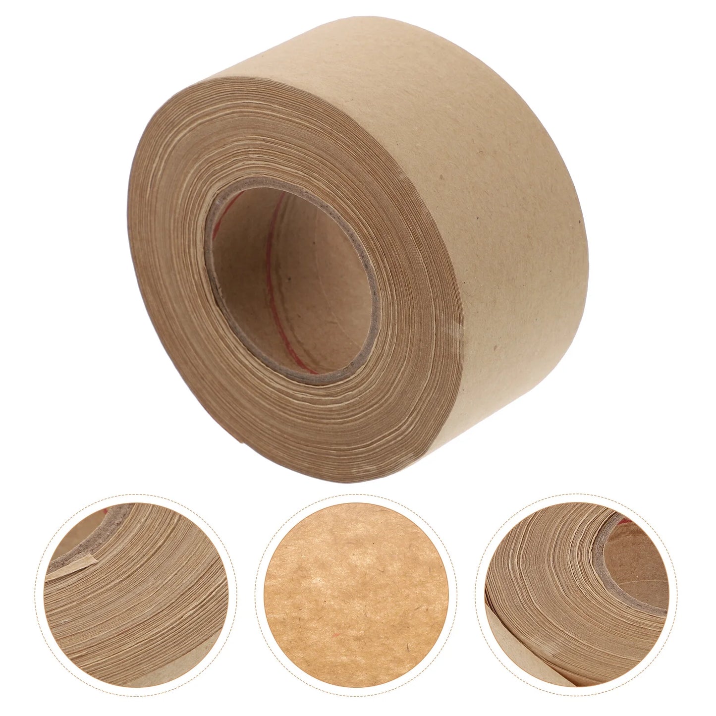 1Pc Water Activated Kraft Paper Packing Tape Practical Writable Sealing Tape