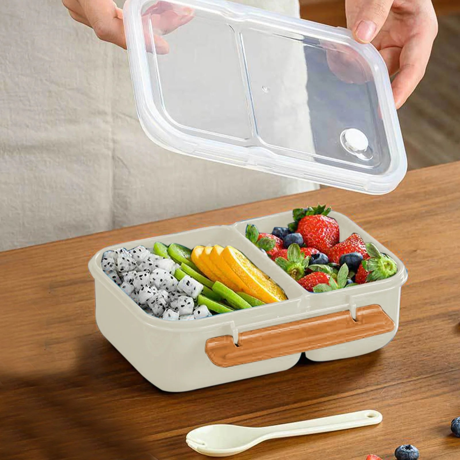 School Supplies Portable Lunch Boxes Fruit Boxes Compartmentalised Lunch Boxes Lunch Boxes Food Storage Containers with Lids Leak Proof Food Preparation Containers Forstorage Office Supplies