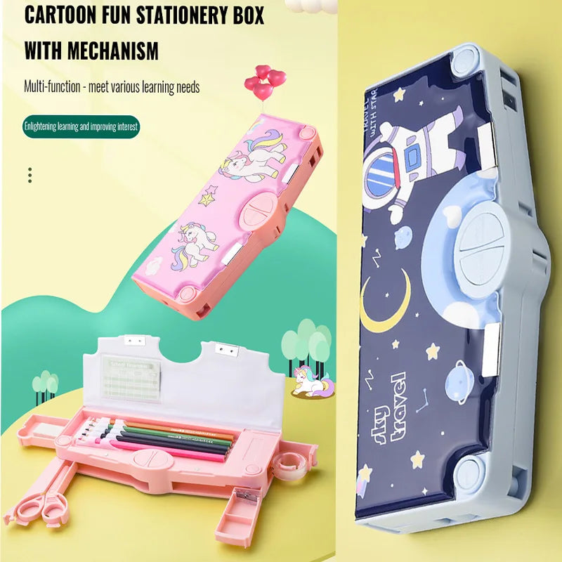 Kawaii Pencil Cases Multifunction Cute Pen Box Back to School Office Supplies for Girl Japanese Korean Storage Bag Stationery