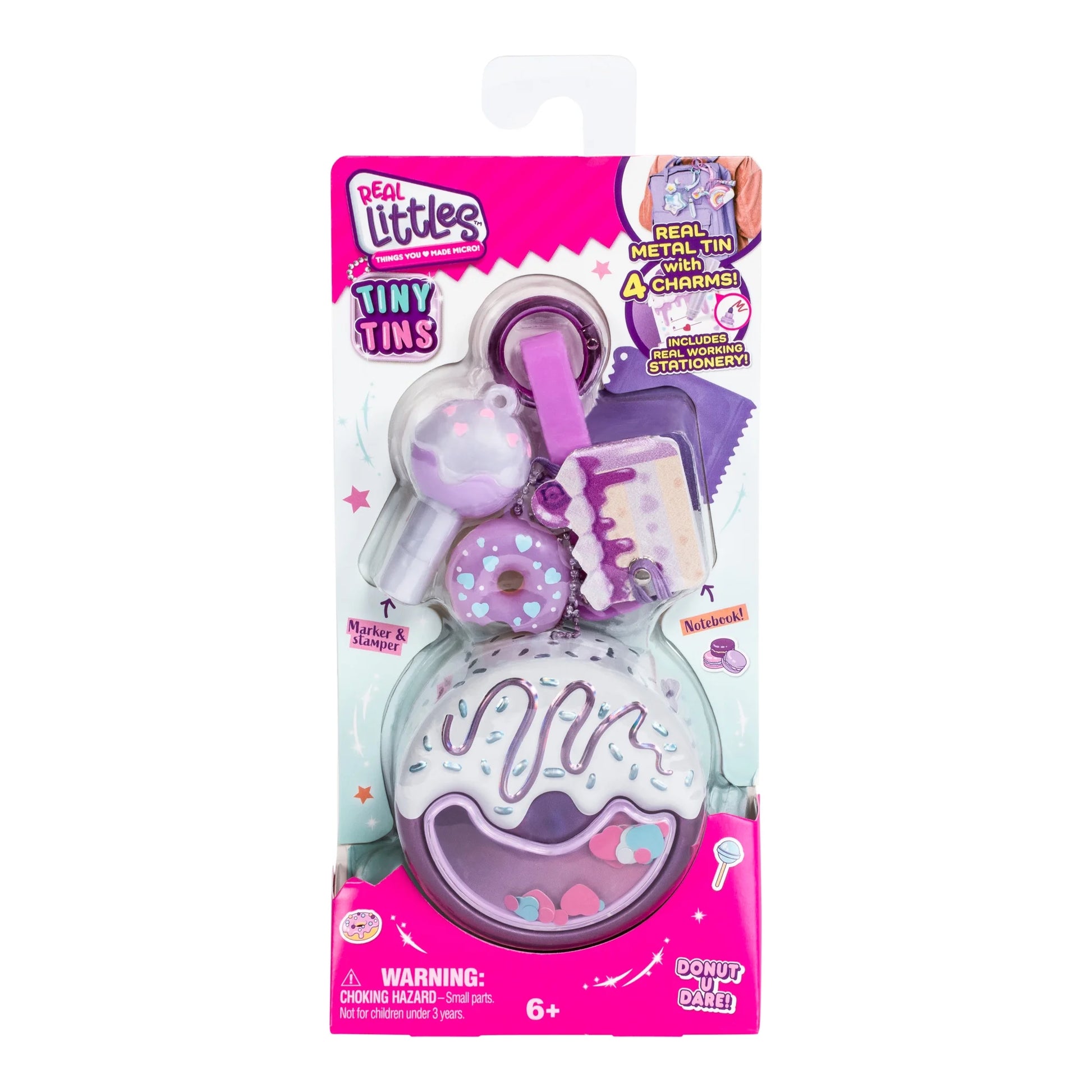 Tiny Tins, Real Metal Tins with 4 Adorable Charms, Ages 5+