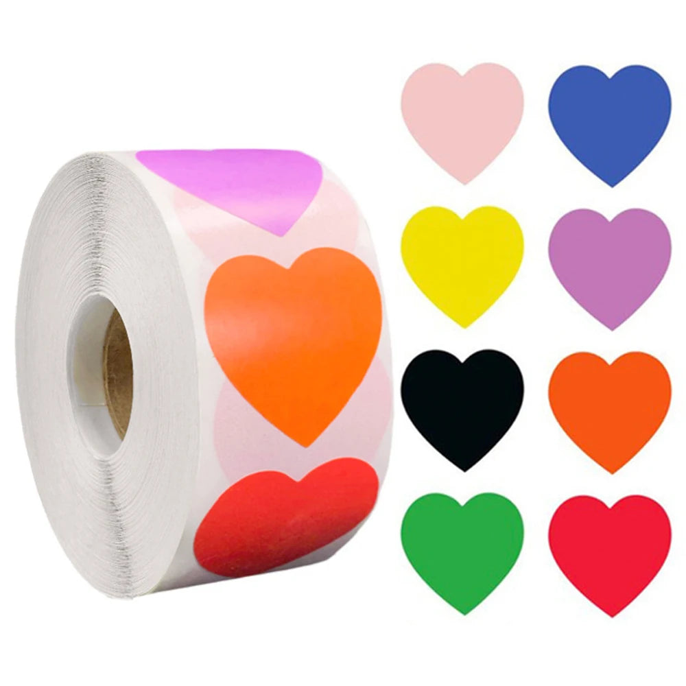 100-500Pcs Chroma Labels Stickers Color Code Dot Labels Stickers 1 Inch round Red, ,Yellow,Blue,Pink,Black,Stationery Stickers