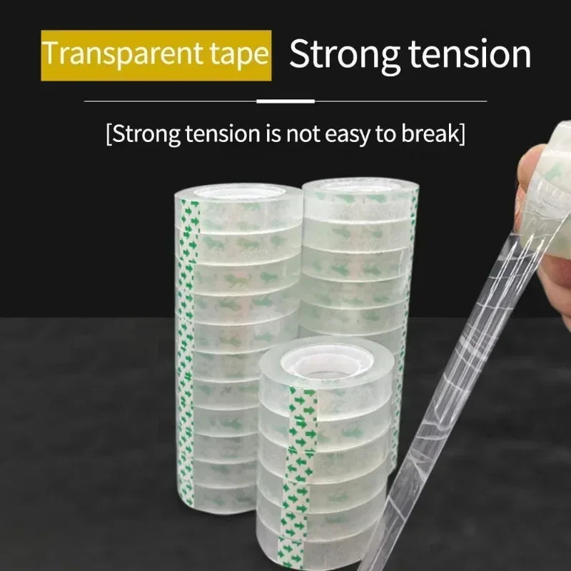 5-1Pcs 18/12/8Mm Transparent Adhesive Tape Pack Tools Stationery Office School Supplies Students Adhesive Tape Packing
