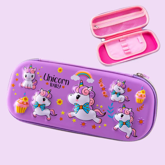 3D Pencil Case Cute Stationery Box EVA Pencil Box Cartoon Animal Pen Case Girls Pencil Case Children School Supplies Storage Box