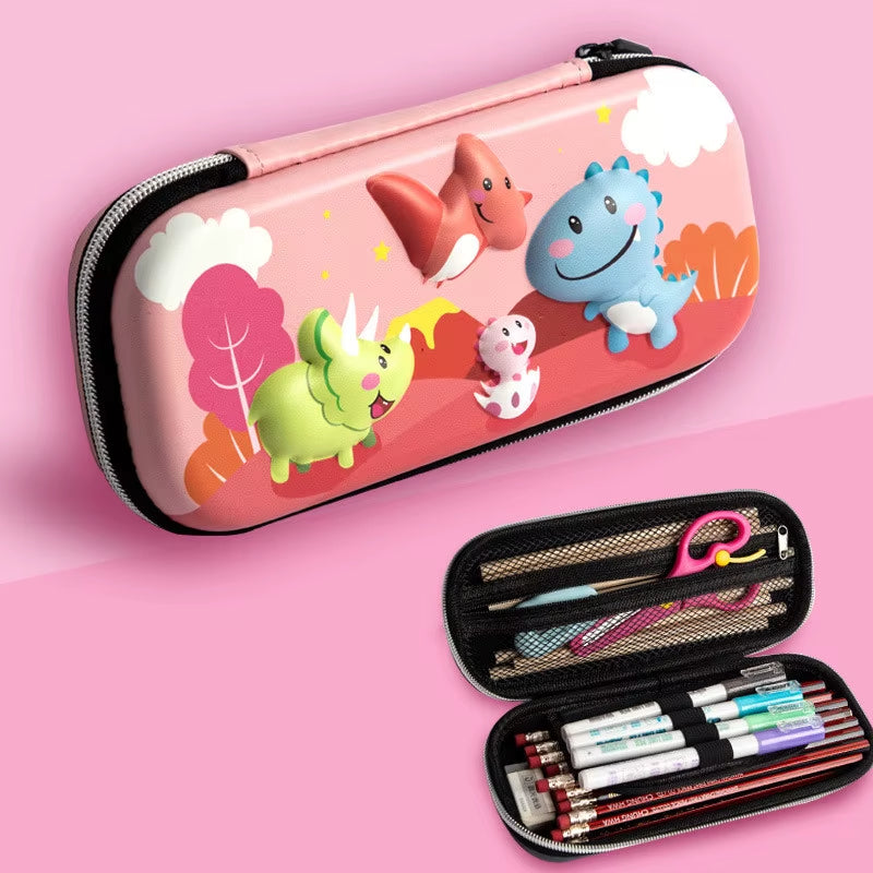 3D Pencil Case Cute Stationery Box EVA Pencil Box Cartoon Animal Pen Case Girls Pencil Case Children School Supplies Storage Box