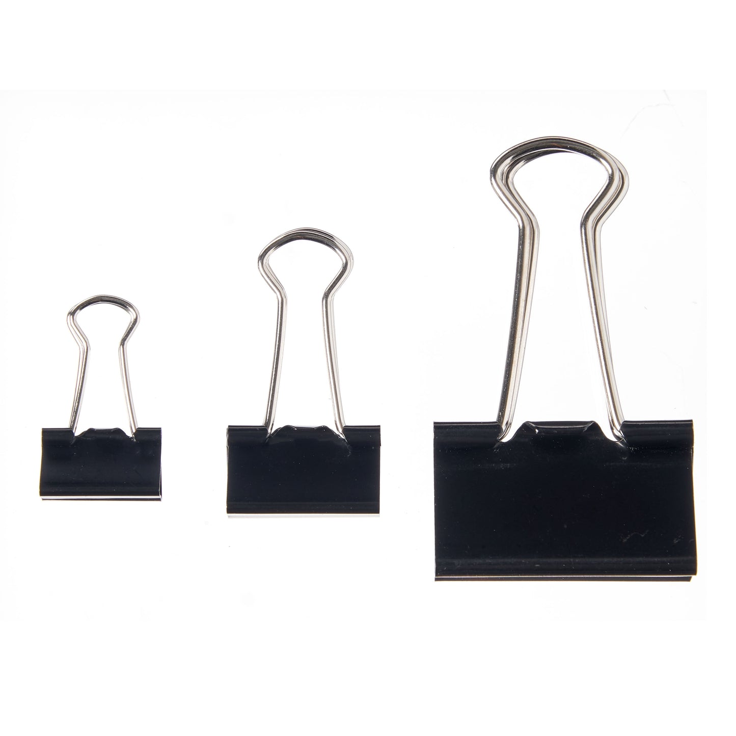 Pen + Gear Metal Binder Clips, Assorted Sizes, 200 Count, Black