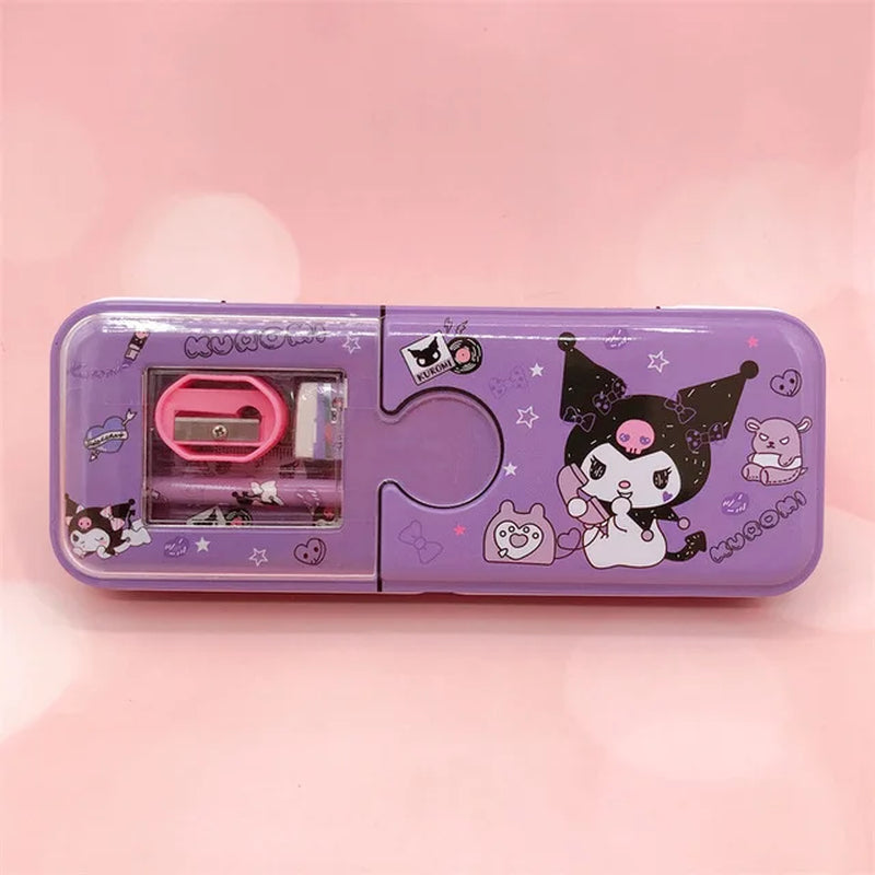 Cartoon Stationery Pen Box Melody Kuromi Hello Kitty Cinnamoroll Pochacco Pencil Box Kids Stationery Pencil Box Wholesale
