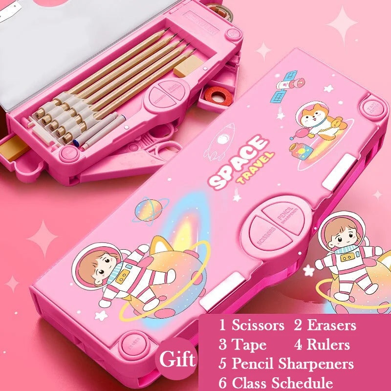 Kawaii Pencil Cases Multifunction Cute Pen Box Back to School Office Supplies for Girl Japanese Korean Storage Bag Stationery