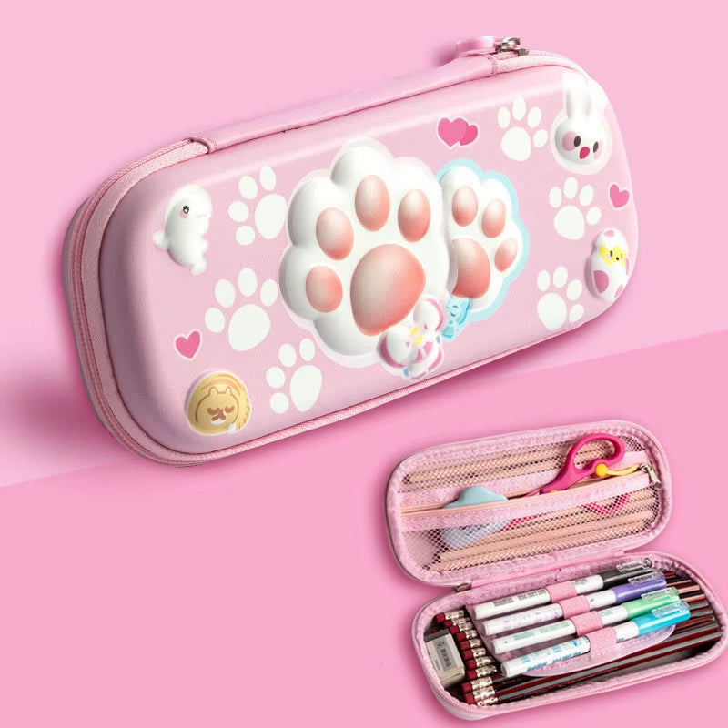 3D Pencil Case Cute Stationery Box EVA Pencil Box Cartoon Animal Pen Case Girls Pencil Case Children School Supplies Storage Box