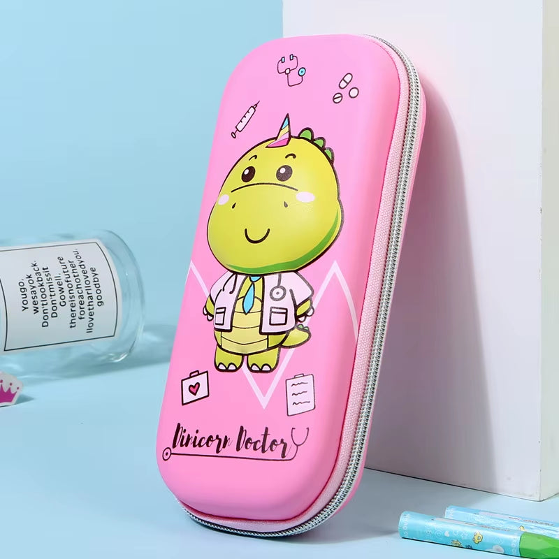 3D Pencil Case Cute Stationery Box EVA Pencil Box Cartoon Animal Pen Case Girls Pencil Case Children School Supplies Storage Box