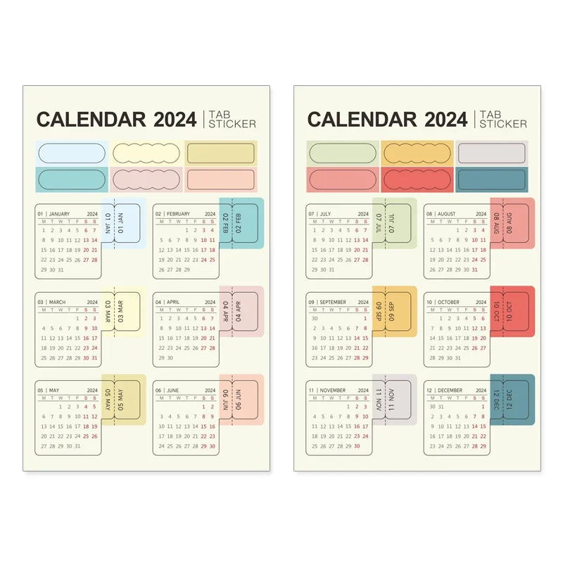 round Number Sticker 365 Daily Days Stickers for 2024 Full Year Diary Journal Supplies Planner Decorative Stationery