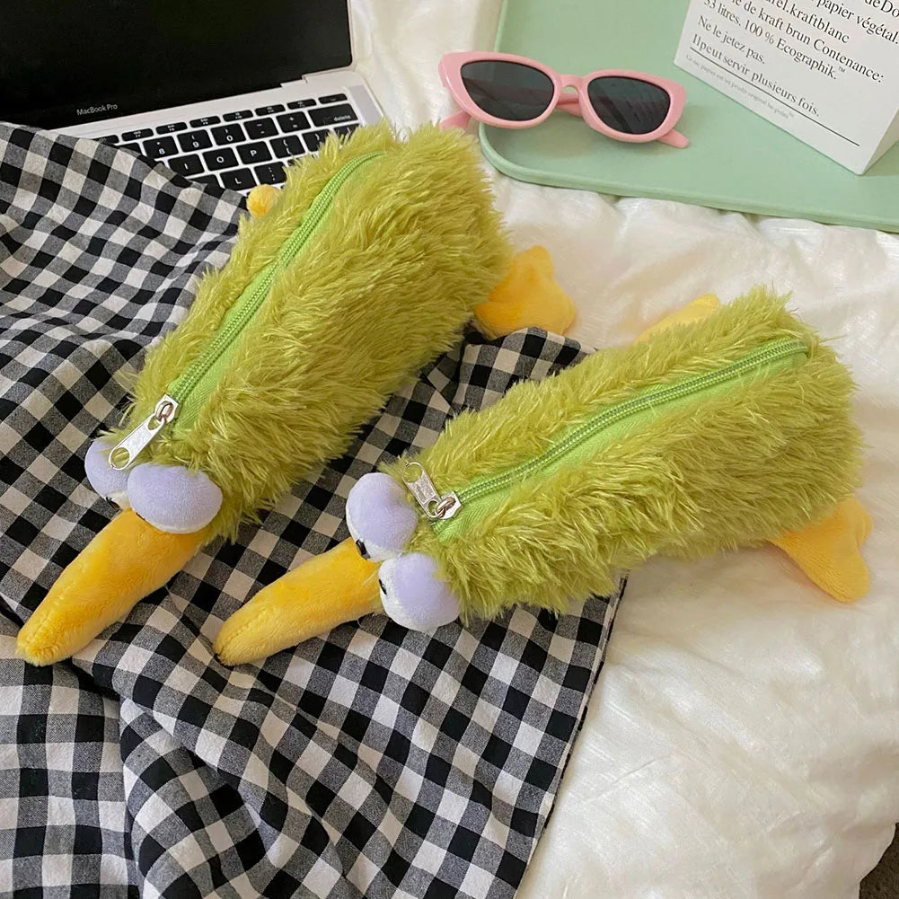 Kiwi Bird Pencil Case Bird Shaped Pencil Case Holds 20 Pens Pen Storage Bag Large Capacity Animal Pencilbag School Supplies
