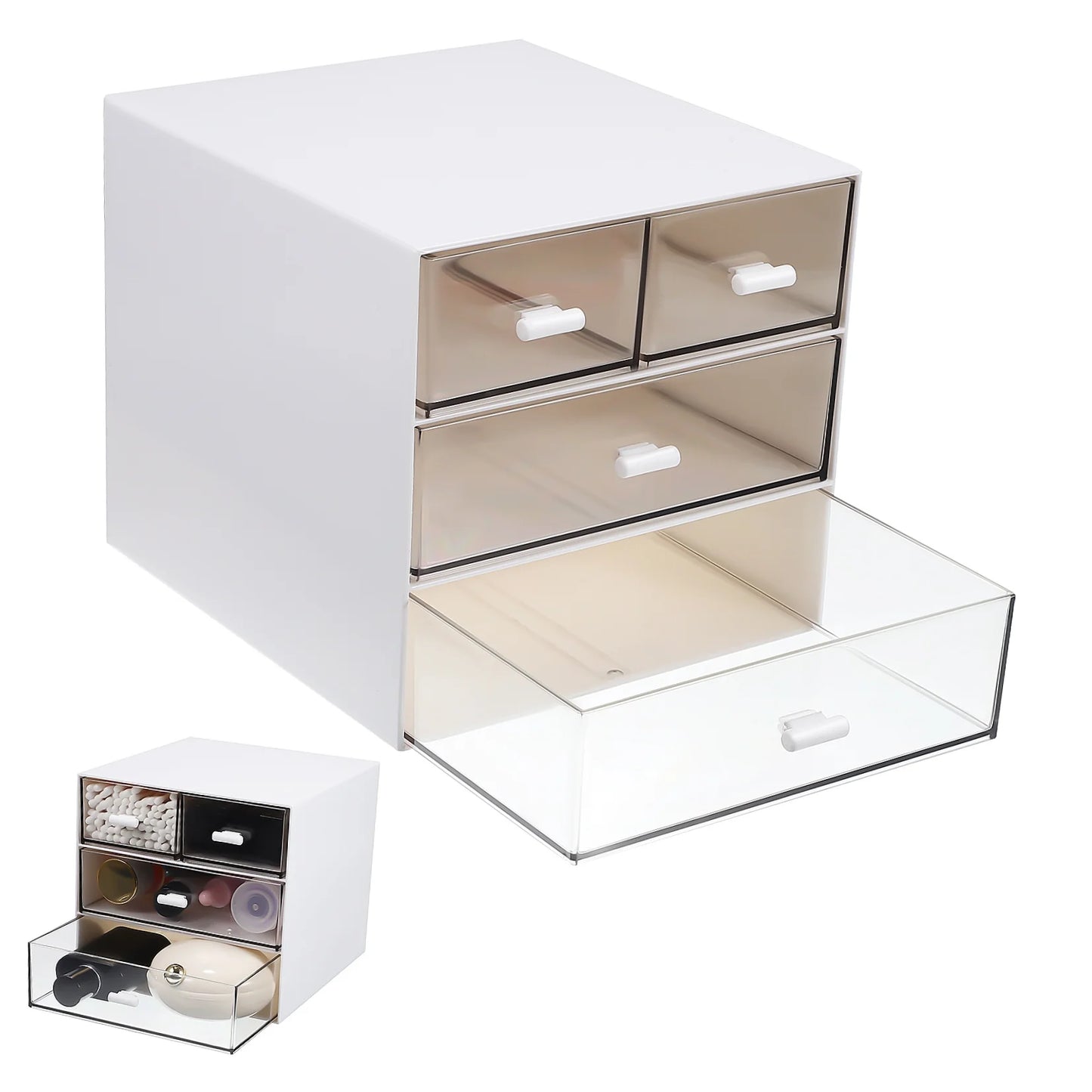 1Pcs Multi-Functional Desktop Organizer ABS Material for Desk Accessories 6.48X6.01X5.70In