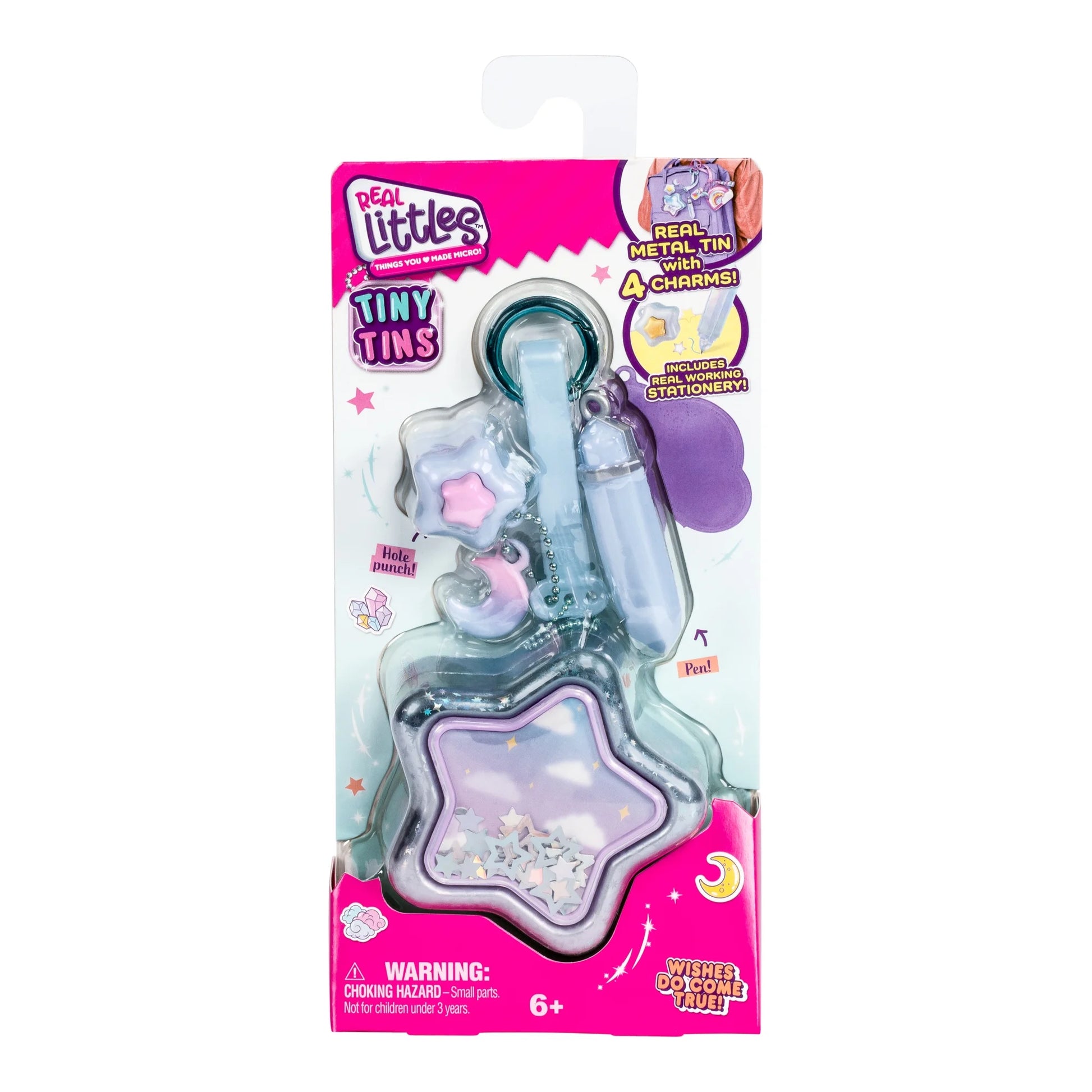 Tiny Tins, Real Metal Tins with 4 Adorable Charms, Ages 5+