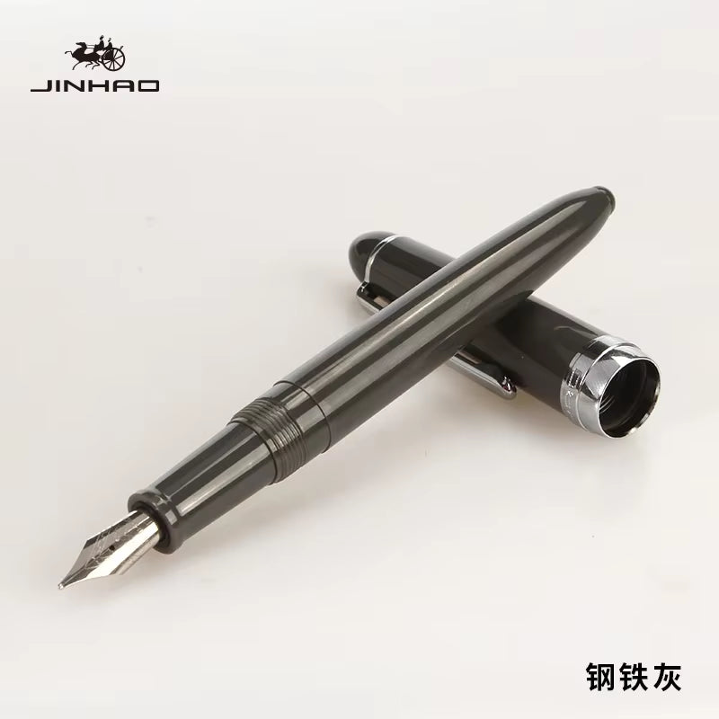 1Piece JINHAO 992 Silver Clip Fountain Pen 12 Colors for Choose 0.5Mm High Quality Ink Pens School and Office Writing Stationery