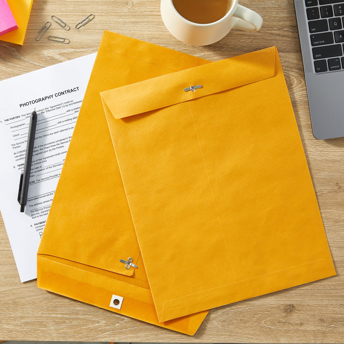 (4 Pack)  Kraft Clasp Envelopes, 10 in X 13 In, 6 Count