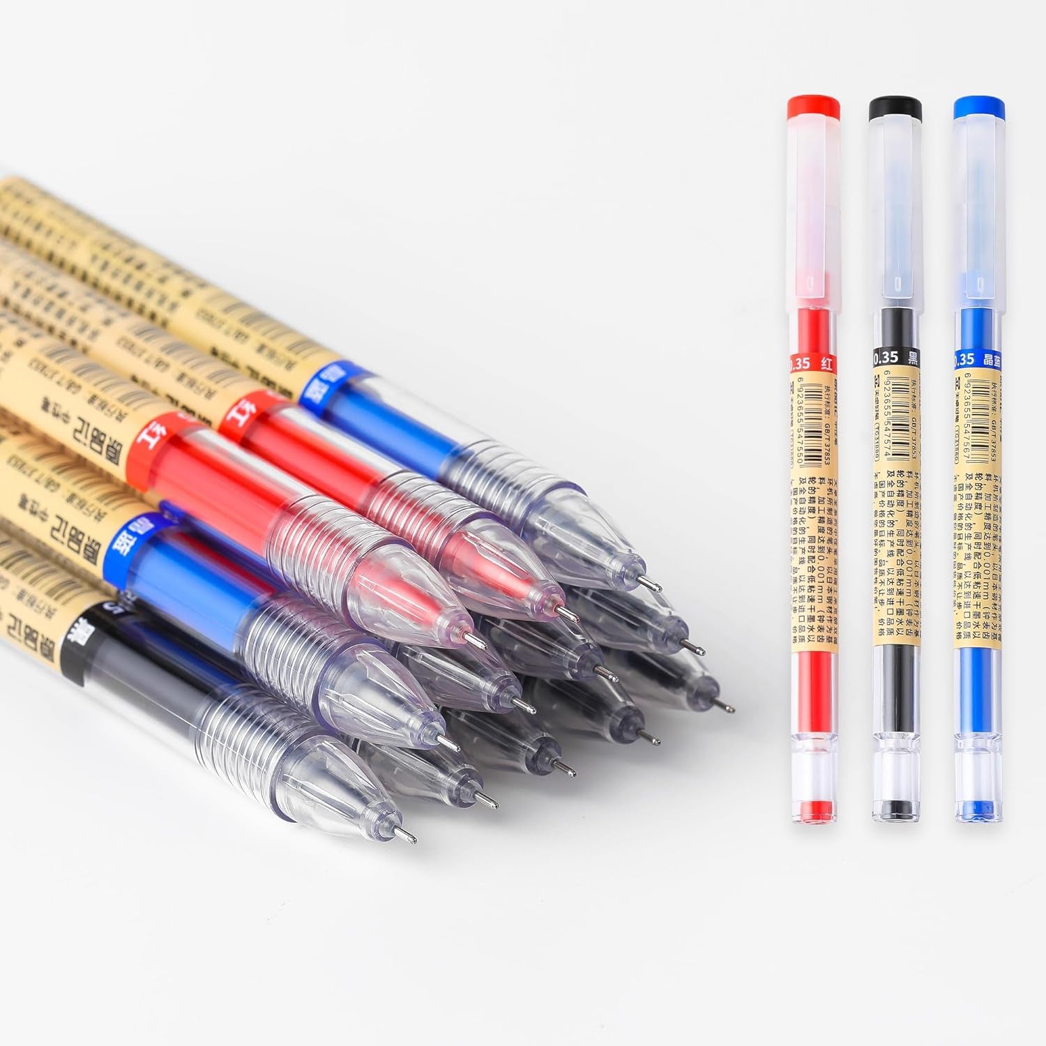 RIANCY Japanese Pens Gel Pens Ballpoint Liquid Ink Rollerball Black Gel Ink Pens