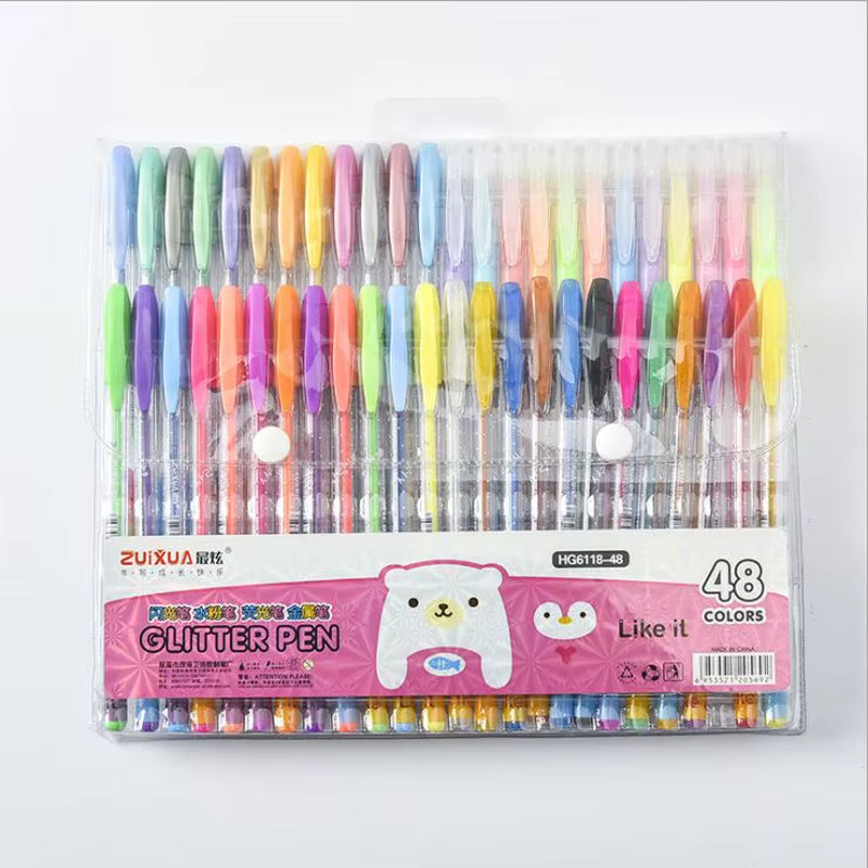 48 Colors Sketch Pen Marker Painting Drawing Stationery Color Brush Pen Kawaii Art Markers Stationery Crafts Brush Pens Set Gift