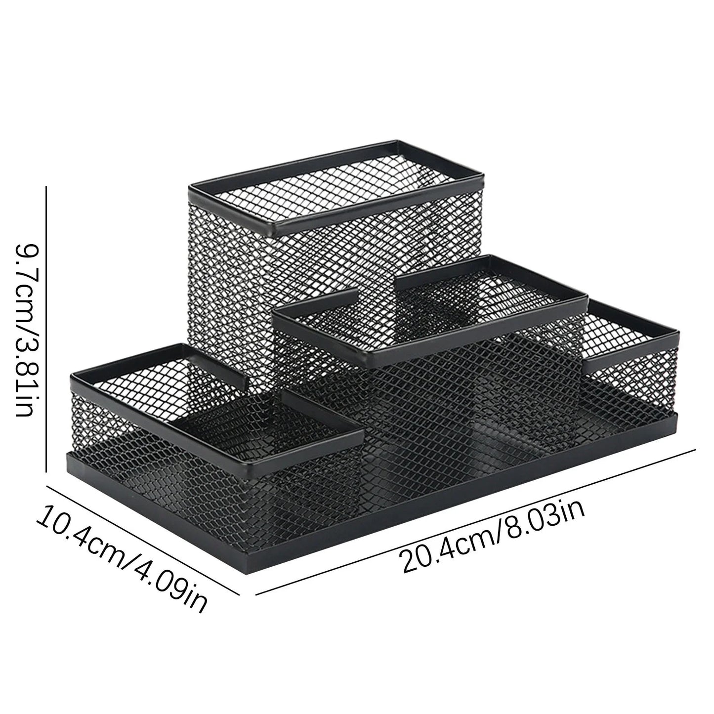 Pencil Holder, Mesh Desktop Organizer and Holder for Pen, Pencil, Small Office Supplies and Stationary Accessories Storage Organization. Use for Dorm, College & ,Black