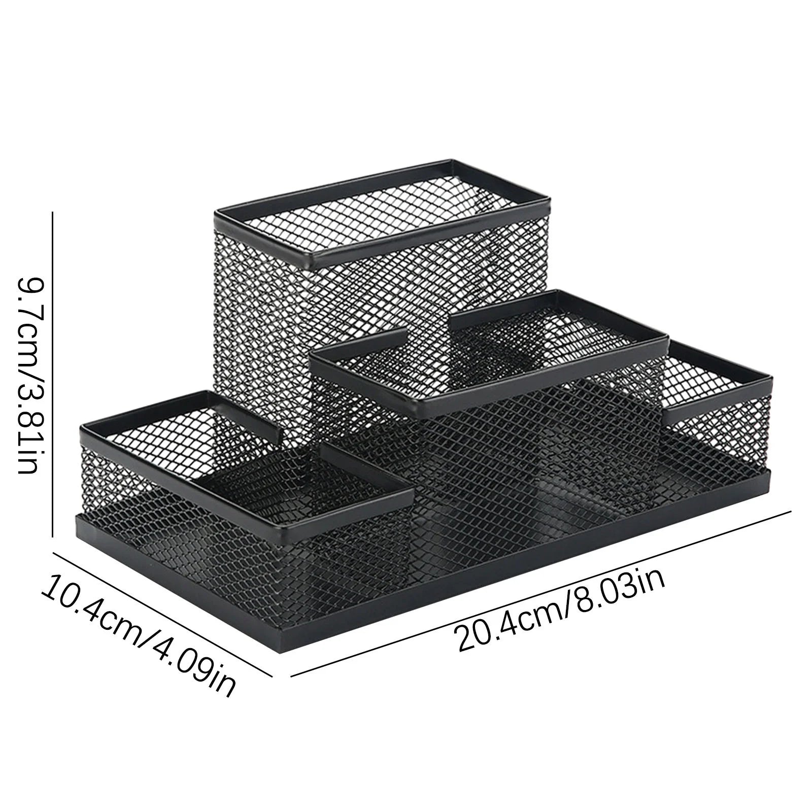 Pencil Holder, Mesh Desktop Organizer and Holder for Pen, Pencil, Small Office Supplies and Stationary Accessories Storage Organization. Use for Dorm, College & ,Black