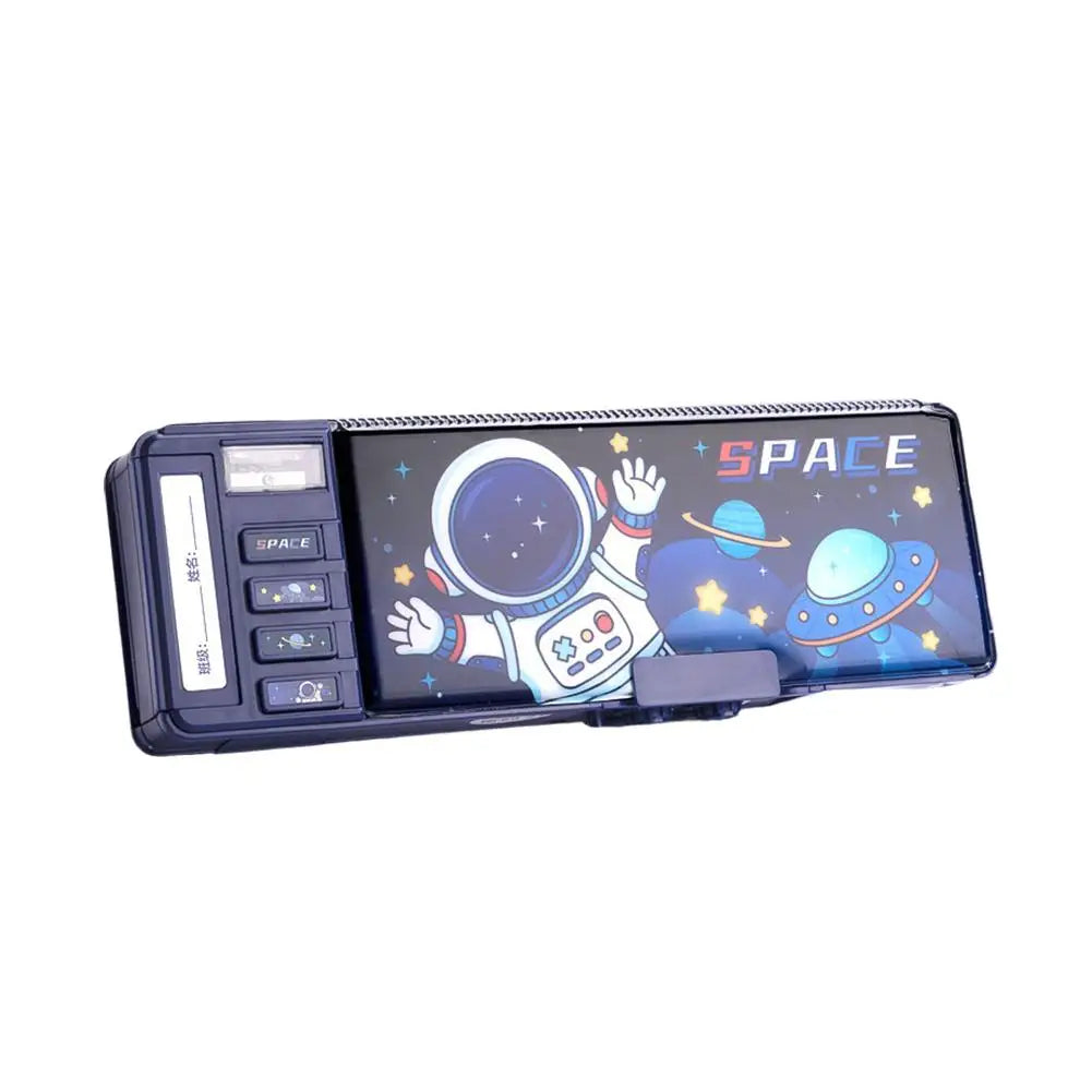 Student Multifunctional Double-Layer Stationery Box Case Pencil Student School Accessories Stationery Double-Layer Computer B7X9