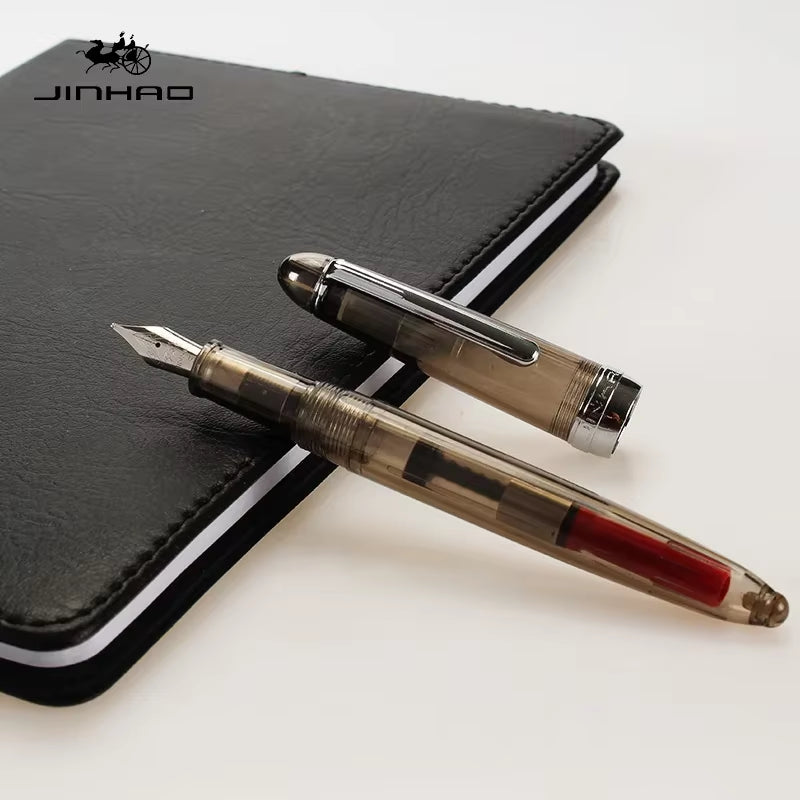 1Piece JINHAO 992 Silver Clip Fountain Pen 12 Colors for Choose 0.5Mm High Quality Ink Pens School and Office Writing Stationery