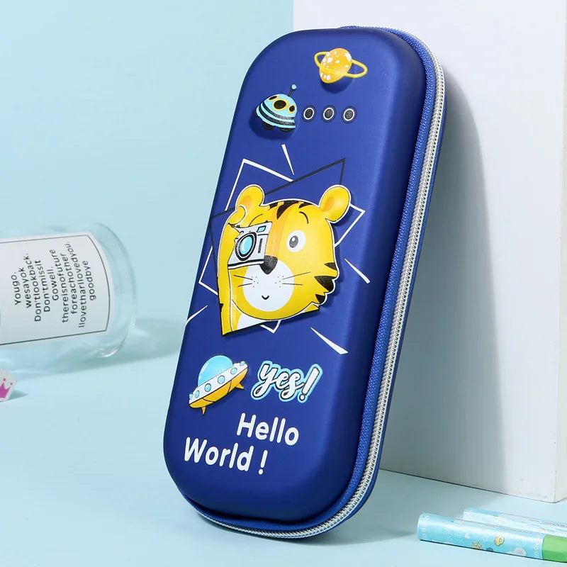 3D Pencil Case Cute Stationery Box EVA Pencil Box Cartoon Animal Pen Case Girls Pencil Case Children School Supplies Storage Box