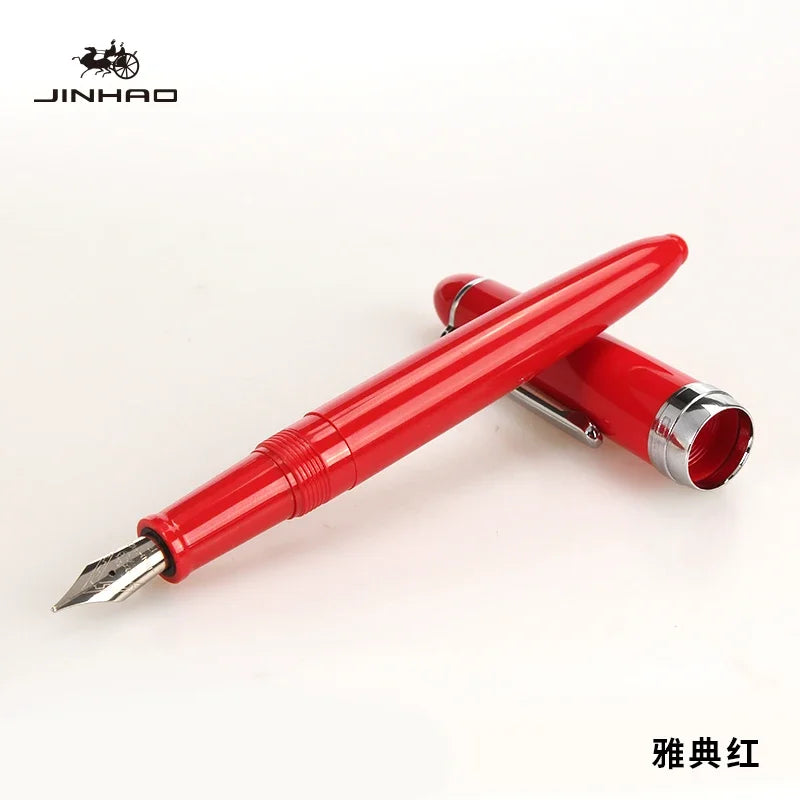1Piece JINHAO 992 Silver Clip Fountain Pen 12 Colors for Choose 0.5Mm High Quality Ink Pens School and Office Writing Stationery