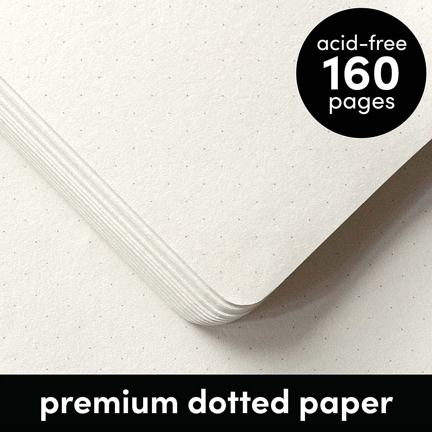Dotted Journal Notebooks, 3 Pack, (Yellow), 160 Pages, Medium 5.7 Inches X 8 Inches - 100 GSM Thick Paper, Hardcover