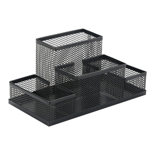 Pencil Holder, Mesh Desktop Organizer and Holder for Pen, Pencil, Small Office Supplies and Stationary Accessories Storage Organization. Use for Dorm, College & ,Black