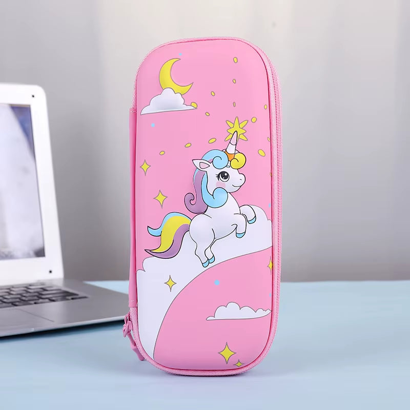 3D Pencil Case Cute Stationery Box EVA Pencil Box Cartoon Animal Pen Case Girls Pencil Case Children School Supplies Storage Box