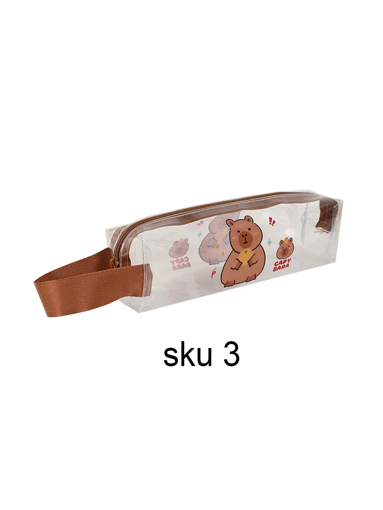 1 Animal Pattern Transparent Pencil Case, Beautiful and Cute Large-Capacity Study Stationery Storage Bag,Fashion Stationery Gift