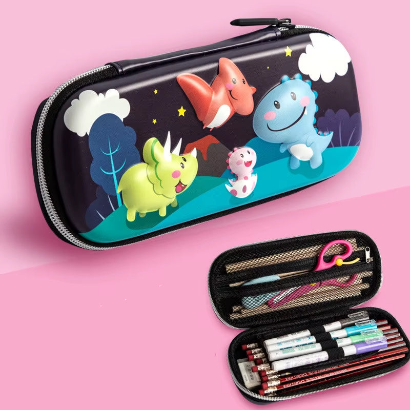 3D Pencil Case Cute Stationery Box EVA Pencil Box Cartoon Animal Pen Case Girls Pencil Case Children School Supplies Storage Box