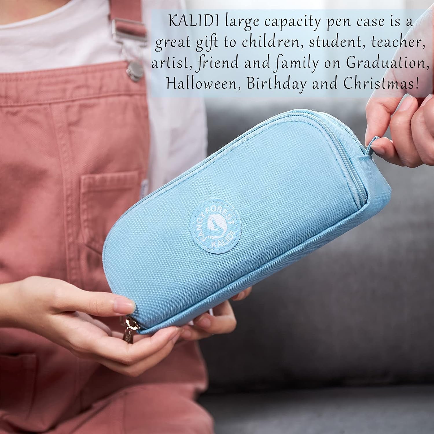 Large Capacity Pencil Case, KALIDI Pencil Pouch Office College School Large Storage Pen Bag 3 Compartment Pencil Cases for Adults School Teen Girl Boy