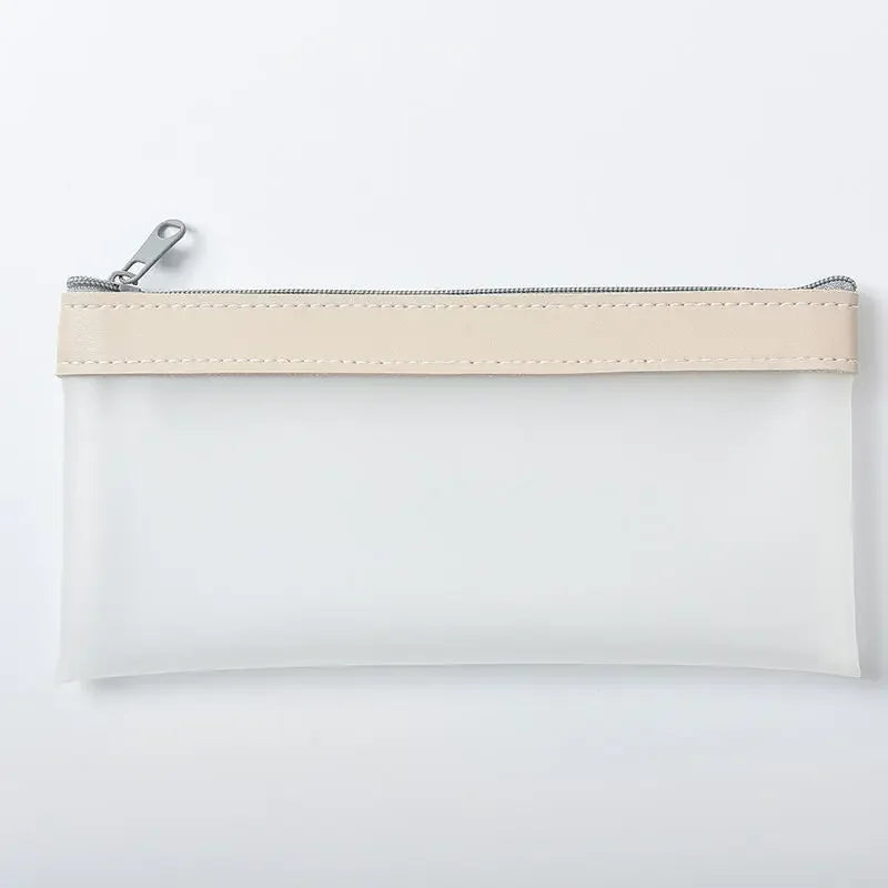Transparent Frosted Cosmetic Bag Women Makeup Bag Travel Bathing Wash Pouch Toiletries Organizer Student Stationery Storage Bags