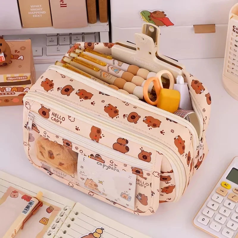 Kawaii Large-Capacity Pencil Case 2025 New Design Cute Itabag Stationery for Primary School Students Boys & Girls